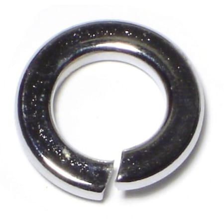 Midwest Fastener Split Lock Washer, For Screw Size 1/2 in Steel, Chrome Plated Finish, 10 PK 74372